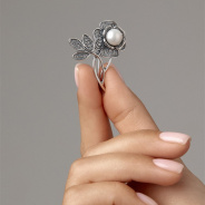 Брошь из Серебра 925 Приволжский ювелир арт. 133022-ZM07, Оксид.