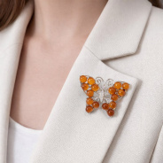 Брошь из Серебра 925 Приволжский ювелир арт. 171853-FA11YN, Родирование.