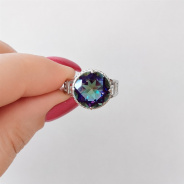 Кольцо из Серебра 925 Приволжский ювелир арт. 201377-GH10, Родирование.