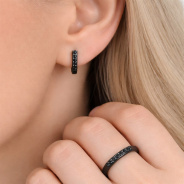 Кольцо из Серебра 925 Приволжский ювелир арт. 204931-SH73, чёрный оксид.