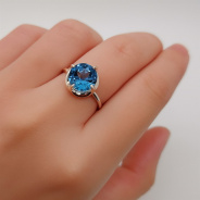 Кольцо из Серебра 925 Приволжский ювелир арт. 211274-GH55, Родирование.