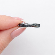 Кольцо из Серебра 925 Приволжский ювелир арт. 214028-SH73, чёрный оксид.