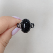 Кольцо из Серебра 925 Приволжский ювелир арт. 214163-AV55, чёрный оксид.