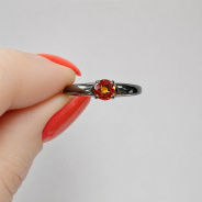 Кольцо из Серебра 925 Приволжский ювелир арт. 214306-GH42, чёрный оксид.