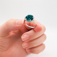 Кольцо из Серебра 925 Приволжский ювелир арт. 231741-FA78, Родирование.