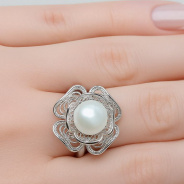 Кольцо из Серебра 925 Приволжский ювелир арт. 231968-ZM07, Родирование.