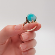 Кольцо из Серебра 925 Приволжский ювелир арт. 232399-AZ, Золочение в два слоя.