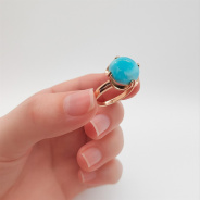 Кольцо из Серебра 925 Приволжский ювелир арт. 232399-AZ, Золочение в два слоя.