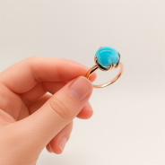 Кольцо из Серебра 925 Приволжский ювелир арт. 232399-AZ, Золочение в два слоя.