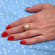 Кольцо из Серебра 925 Приволжский ювелир арт. 232968-ZM07, Золочение в два слоя.