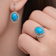 Кольцо из Серебра 925 Приволжский ювелир арт. 241750-BZFA11, Родирование.