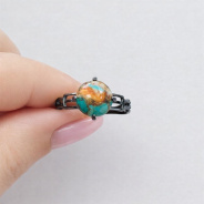 Кольцо из Серебра 925 Приволжский ювелир арт. 254070-UB, чёрный оксид.