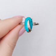 Кольцо из Серебра 925 Приволжский ювелир арт. 261029-BZFA11, Родирование.