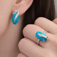 Кольцо из Серебра 925 Приволжский ювелир арт. 261029-BZFA11, Родирование.