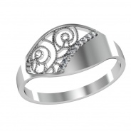 Кольцо из Серебра 925 Приволжский ювелир арт. 263976-FA11, Оксид.