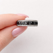 Кольцо из Серебра 925 Приволжский ювелир арт. 264690-FA11FA73, чёрный оксид.