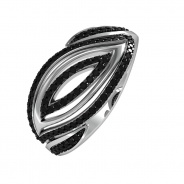 Кольцо из Серебра 925 Приволжский ювелир арт. 285587-FA73, родирование + черный родий.