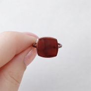 Кольцо из Серебра 925 Приволжский ювелир арт. 28G483, KLIAR коричневый.