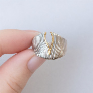 Кольцо из Серебра 925 Приволжский ювелир арт. 296558, Родирование + золочение.