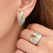 Кольцо из Серебра 925 Приволжский ювелир арт. 296558, Родирование + золочение.