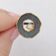 Кольцо из Серебра 925 Приволжский ювелир арт. 297557-OP07, золочение + оксид.