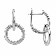 Серьги из Серебра 925 Приволжский ювелир арт. 301001-FA11, Родирование.