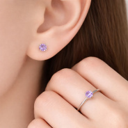 Серьги из Серебра 925 Приволжский ювелир арт. 301012-AM56, Родирование.