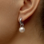 Серьги из Серебра 925 Приволжский ювелир арт. 301046-ZM07, Родирование.