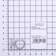 Серьги из Серебра 925 Приволжский ювелир арт. 301176-AP08, Родирование.