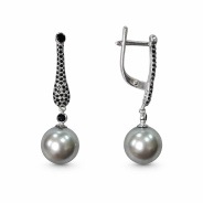 Серьги из Серебра 925 Приволжский ювелир арт. 301229-SH73ZM54, Родирование.