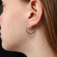 Серьги из Серебра 925 Приволжский ювелир арт. 301244-FA11, Родирование.