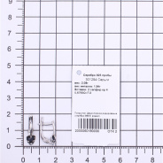 Серьги из Серебра 925 Приволжский ювелир арт. 301294-SF, Родирование.