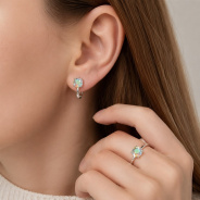 Серьги из Серебра 925 Приволжский ювелир арт. 301295-GH99, Родирование.