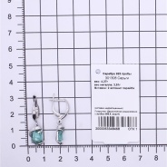 Серьги из Серебра 925 Приволжский ювелир арт. 301306-FA78, Родирование.