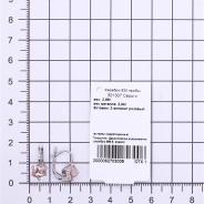 Серьги из Серебра 925 Приволжский ювелир арт. 301307-FA46, Родирование.