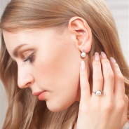 Серьги из Серебра 925 Приволжский ювелир арт. 301326-FA11ZM07, Родирование.