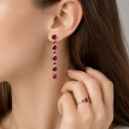 Серьги из Серебра 925 Приволжский ювелир арт. 301333-FA49, Родирование.