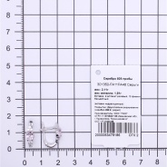 Серьги из Серебра 925 Приволжский ювелир арт. 301350-FA11FA46, Родирование.