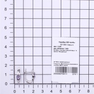 Серьги из Серебра 925 Приволжский ювелир арт. 301350-FA11FA67, Родирование.
