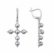 Серьги из Серебра 925 Приволжский ювелир арт. 301355-FA11ZM54, Родирование.
