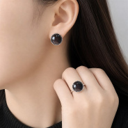 Серьги из Серебра 925 Приволжский ювелир арт. 301392-PM73, Родирование.
