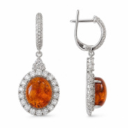 Серьги из Серебра 925 Приволжский ювелир арт. 301399-FA11YN, Родирование.