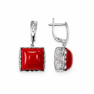 Серьги из Серебра 925 Приволжский ювелир арт. 301405-KR, Родирование.