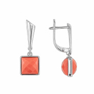 Серьги из Серебра 925 Приволжский ювелир арт. 301406-KR, Родирование.