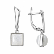 Серьги из Серебра 925 Приволжский ювелир арт. 301406-LN, Родирование.