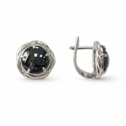 Серьги из Серебра 925 Приволжский ювелир арт. 301434-GM, Родирование.