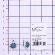 Серьги из Серебра 925 Приволжский ювелир арт. 301434-HK, Родирование.