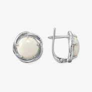 Серьги из Серебра 925 Приволжский ювелир арт. 301434-PM, Родирование.