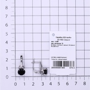 Серьги из Серебра 925 Приволжский ювелир арт. 301480-FA11FA73, черный родий.