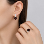 Серьги из Серебра 925 Приволжский ювелир арт. 301480-FA11FA90, черный родий.
